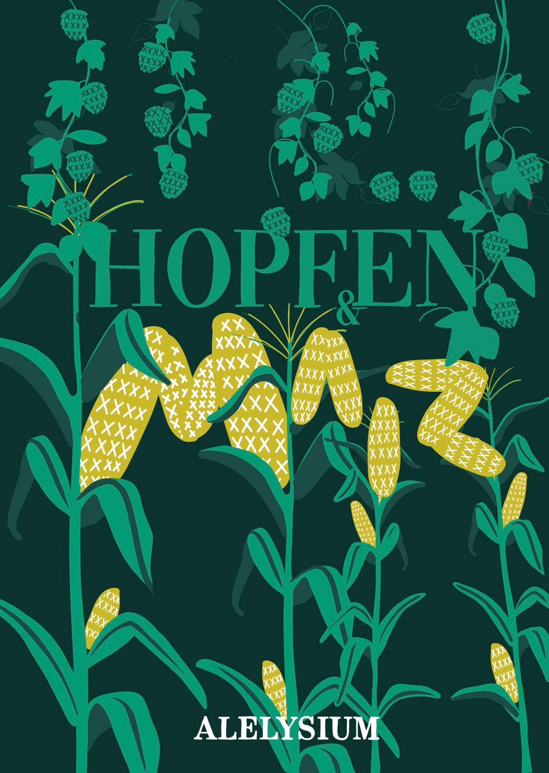 Hopfen und Maiz DIN A4 Druck